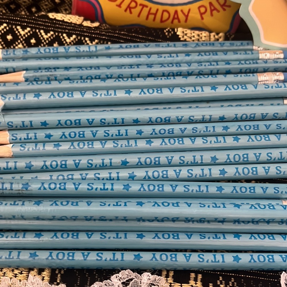 Baby Boy shower give away / stuffed pillows, pencils , cards NWOT - Picture 4 of 6